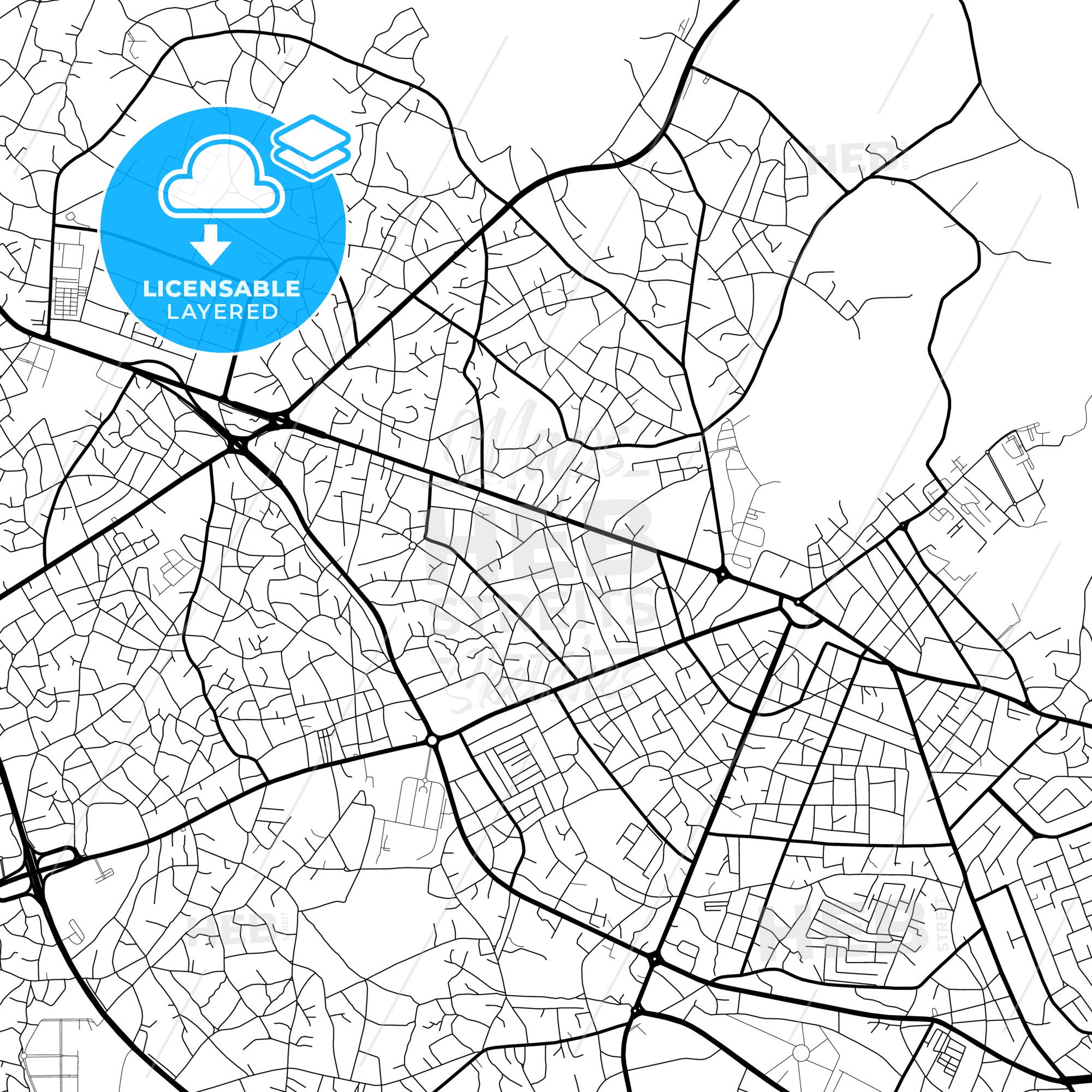 Layered Pdf Map Of Uyo, Nigeria – HEBSTREITS