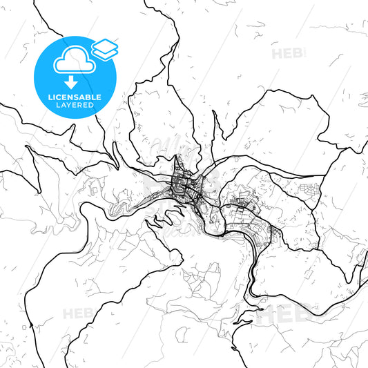 Layered PDF map of Užice, Zlatibor, Serbia