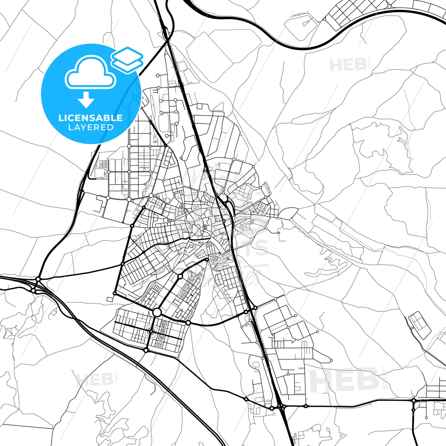 Layered PDF map of Valdemoro, Madrid, Spain