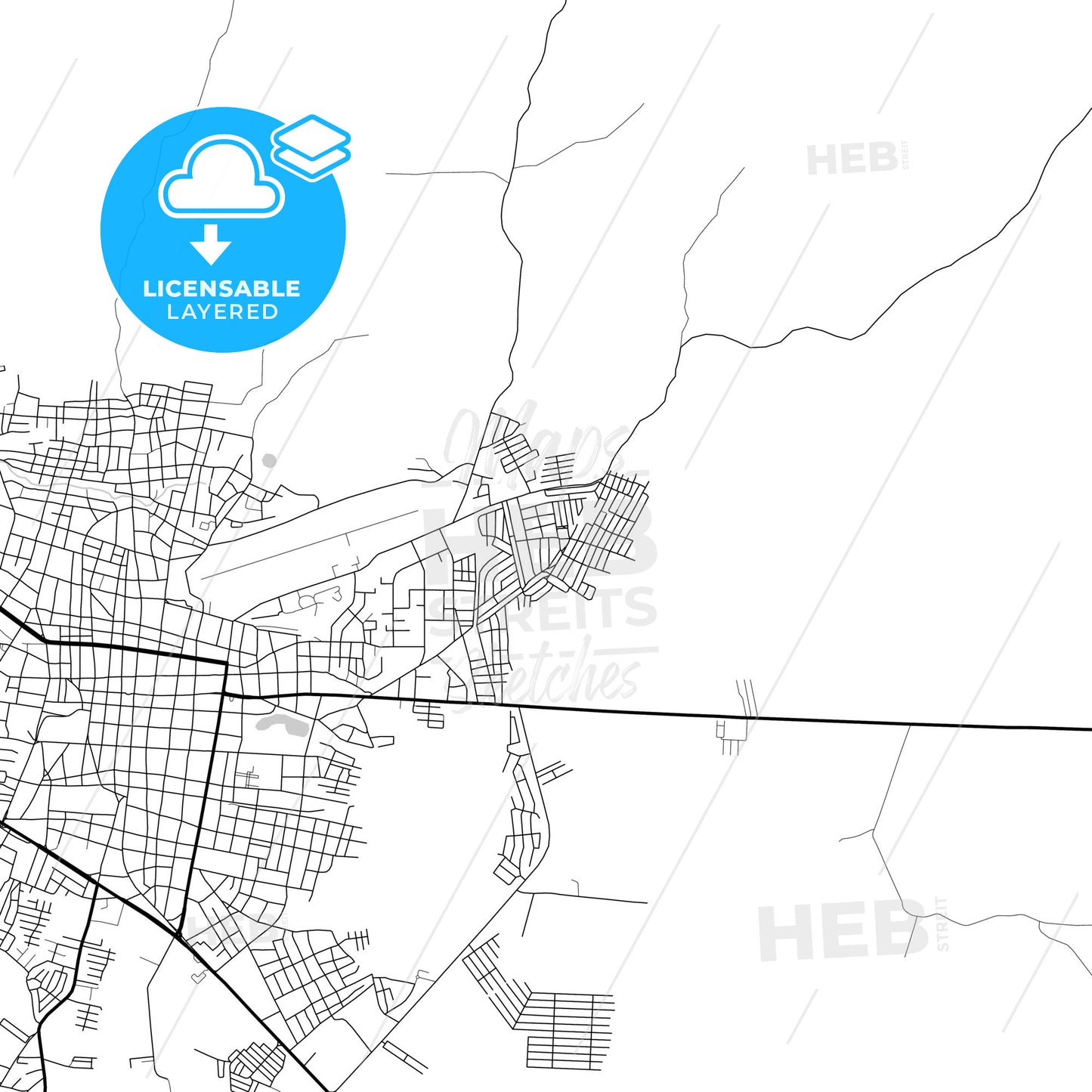 Layered PDF map of Valle de La Pascua, Venezuela