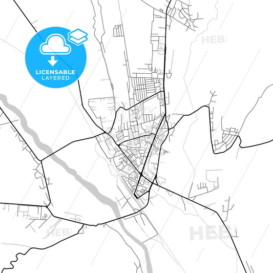 Layered PDF map of Vaslui, Vaslui, Romania