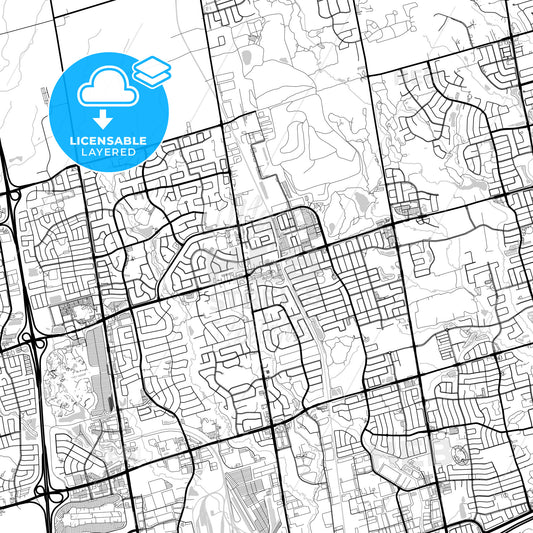 Layered PDF map of Vaughan, Ontario, Canada