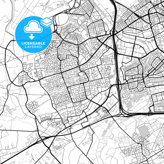 Layered PDF map of Veldhoven, North Brabant, Netherlands