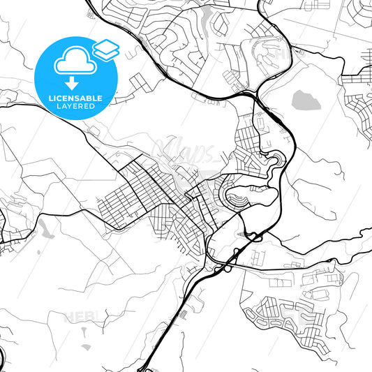 Layered PDF map of Vespasiano, Brazil