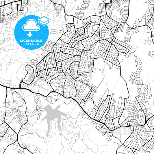 Layered PDF map of Viamao, Brazil