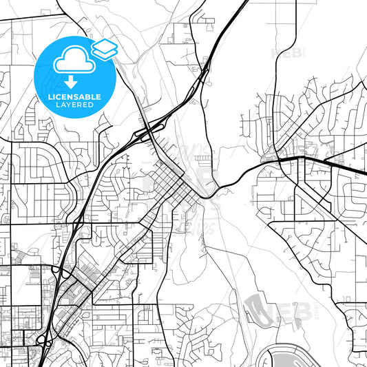 Layered PDF map of Victorville, California, United States