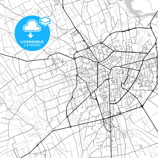 Layered PDF map of Vigevano, Lombardy, Italy