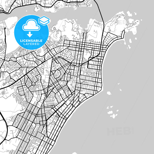 Layered PDF map of Vila Velha, Brazil