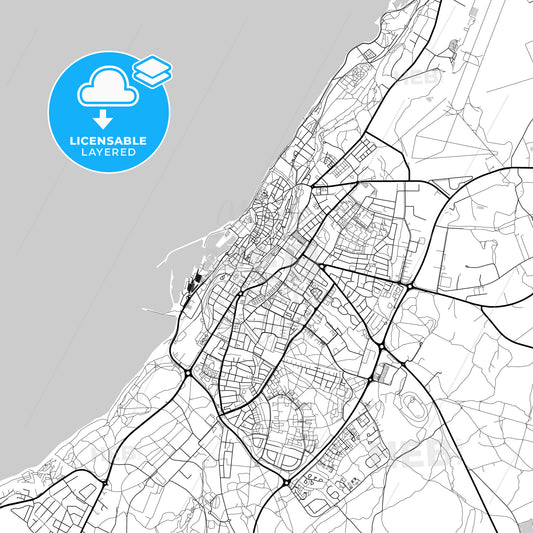 Layered PDF map of Visby, Sweden