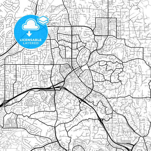 Layered PDF map of Vista, California, United States