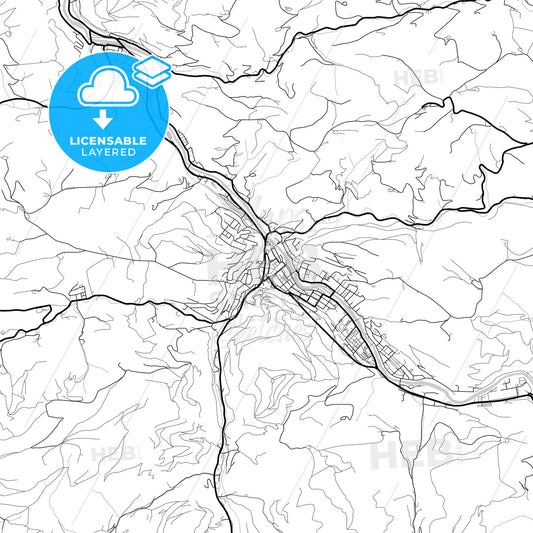 Layered PDF map of Waidhofen, Lower Austria, Austria