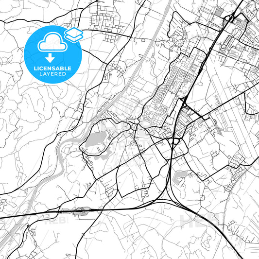 Layered PDF map of Wals-Siezenheim, Salzburg, Austria