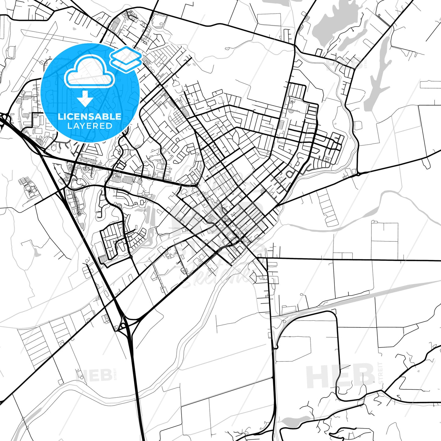 Layered PDF map of Watsonville, California, United States