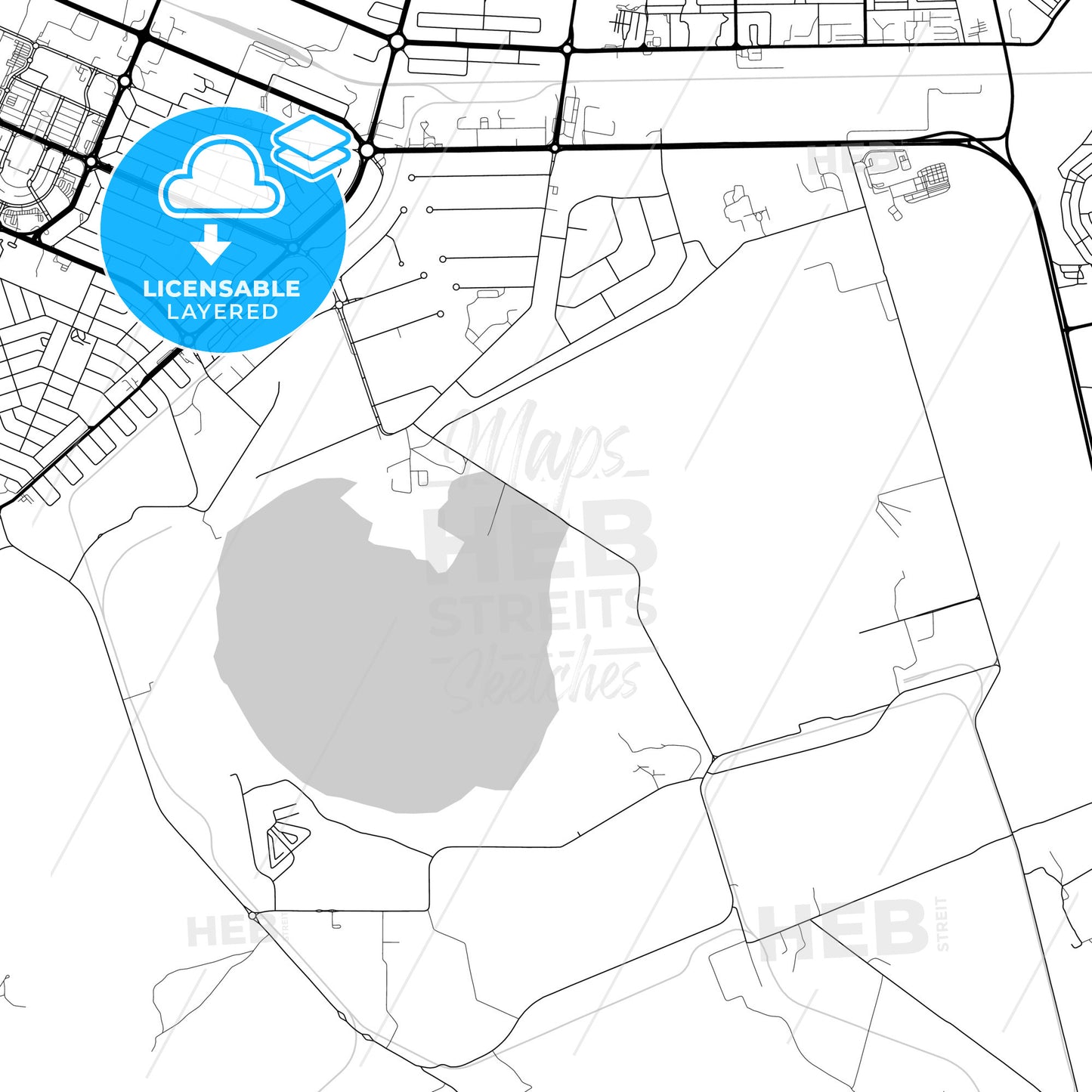 Layered PDF map of Welkom, South Africa