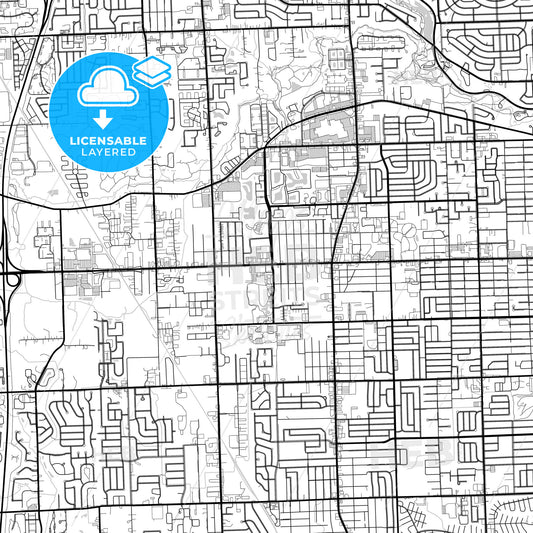 Layered PDF map of Westland, Michigan, United States