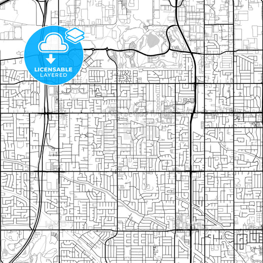 Layered PDF map of West Valley City, Utah, United States