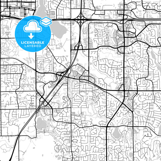 Layered PDF map of Woodbury, Minnesota, United States