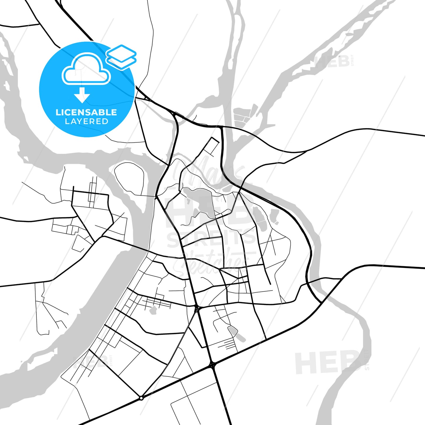 Layered PDF map of Wuchuan, Guangdong, China