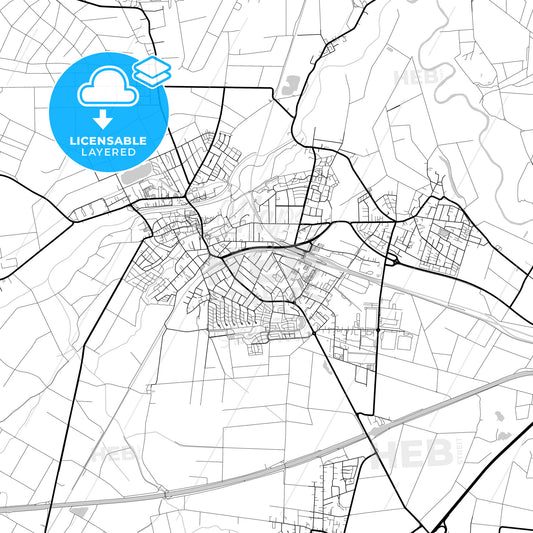 Layered PDF map of Wunstorf, Lower Saxony, Germany