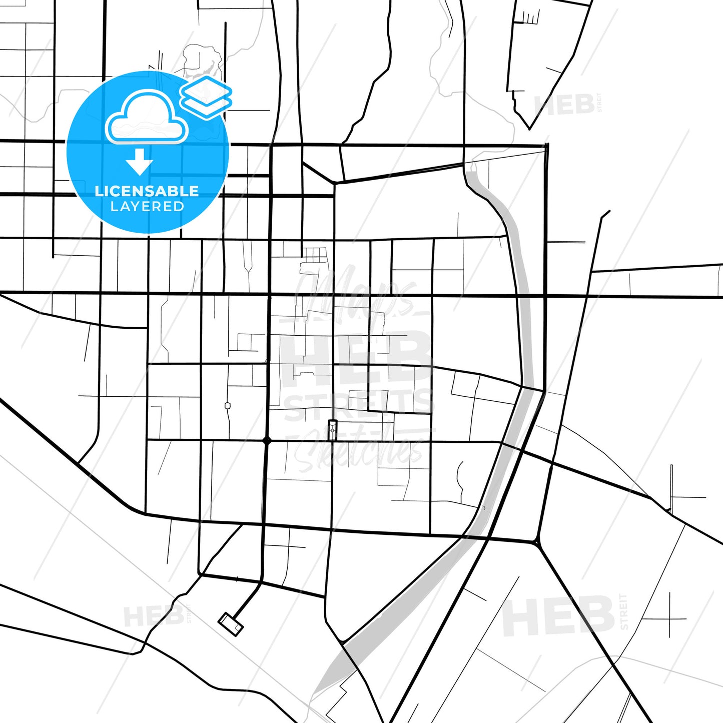 Layered PDF map of Wuwei, Gansu, China