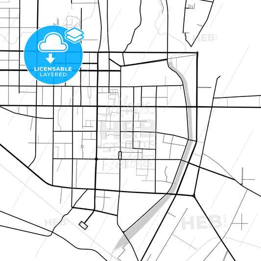 Layered PDF map of Wuwei, Gansu, China