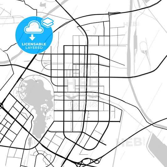 Layered PDF map of Xuzhou, Jiangsu, China