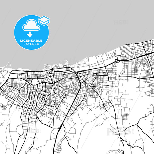 Layered PDF map of Yalova, Yalova, Turkey