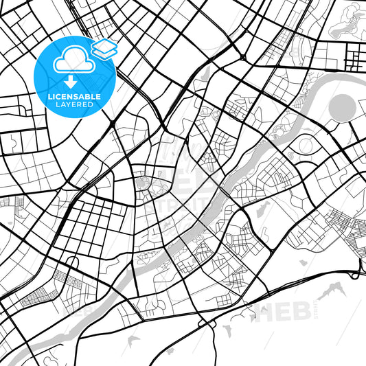 Layered PDF map of Yiwu, Zhejiang, China