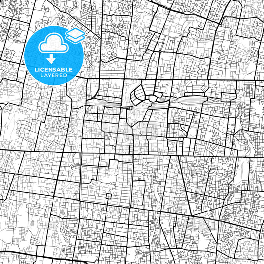 Layered PDF map of Yogyakarta, Indonesia