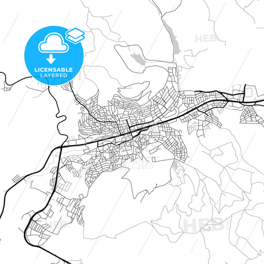 Layered PDF map of Yozgat, Yozgat, Turkey