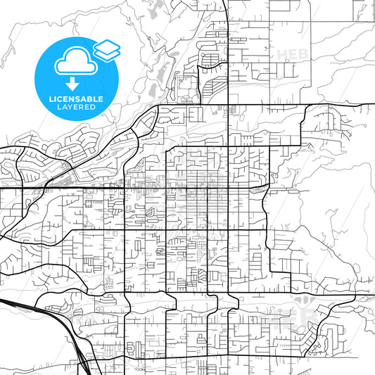 Layered PDF map of Yucaipa, California, United States