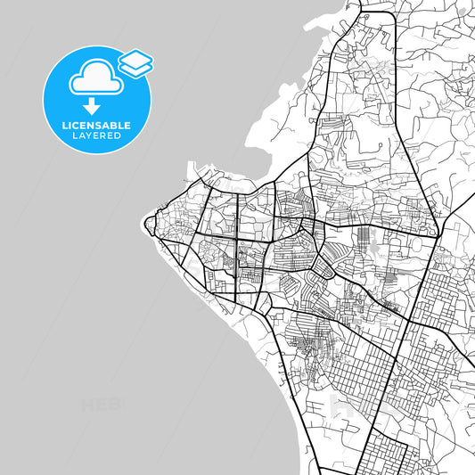 Layered PDF map of Zanzibar, Tanzania