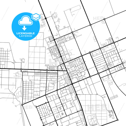 Layered PDF map of Zayed City , United Arab Emirates
