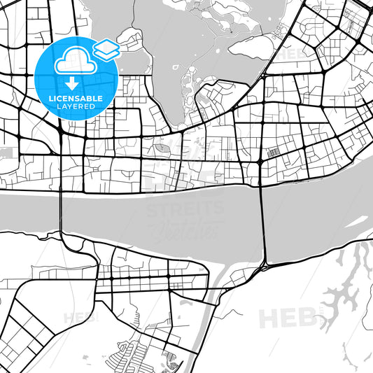 Layered PDF map of Zhaoqing, Guangdong, China