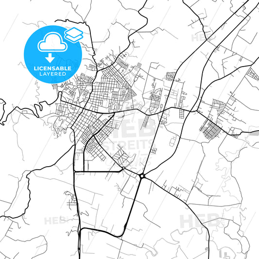 Layered PDF map of Zipaquira, Colombia