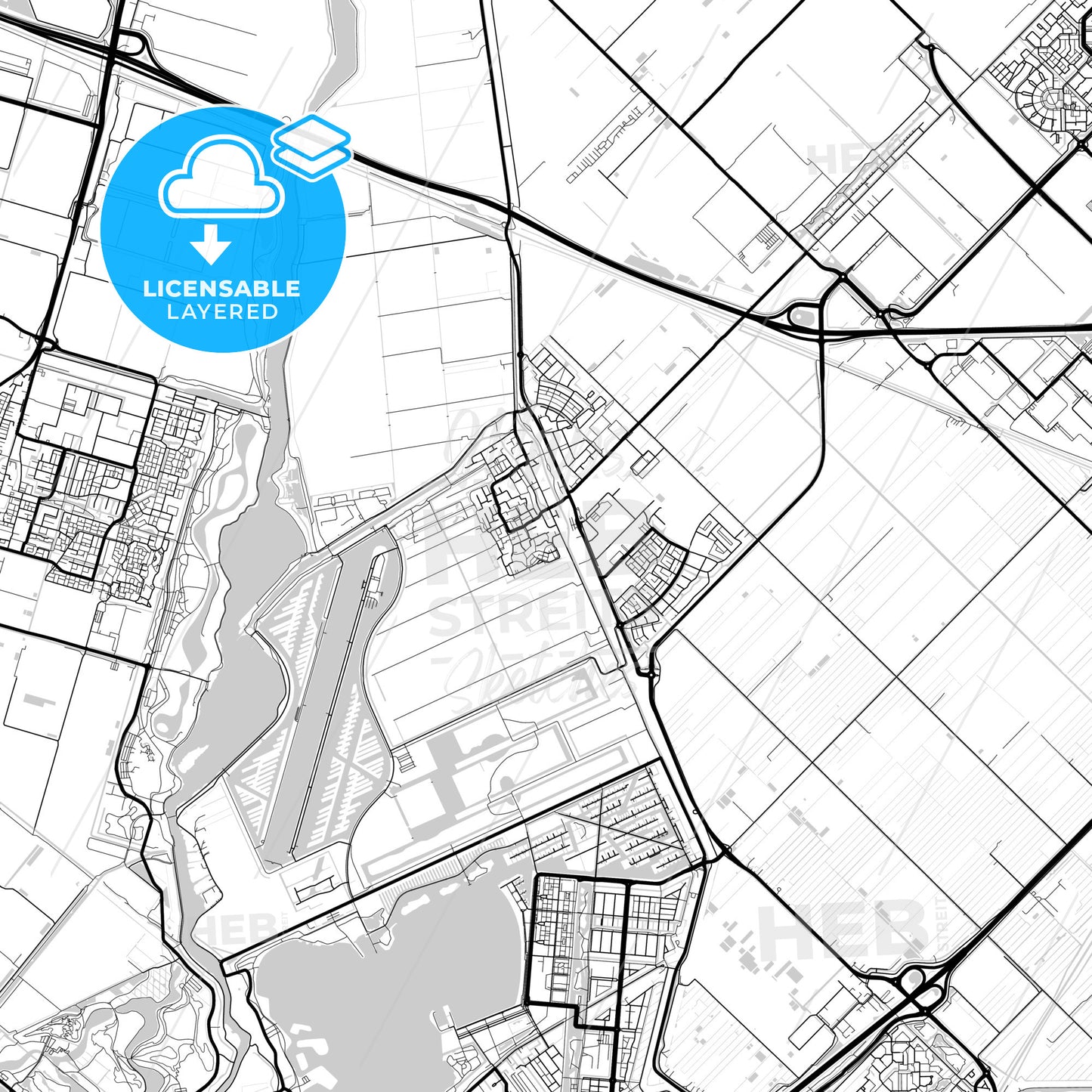 Layered PDF map of Zuidplas, South Holland, Netherlands