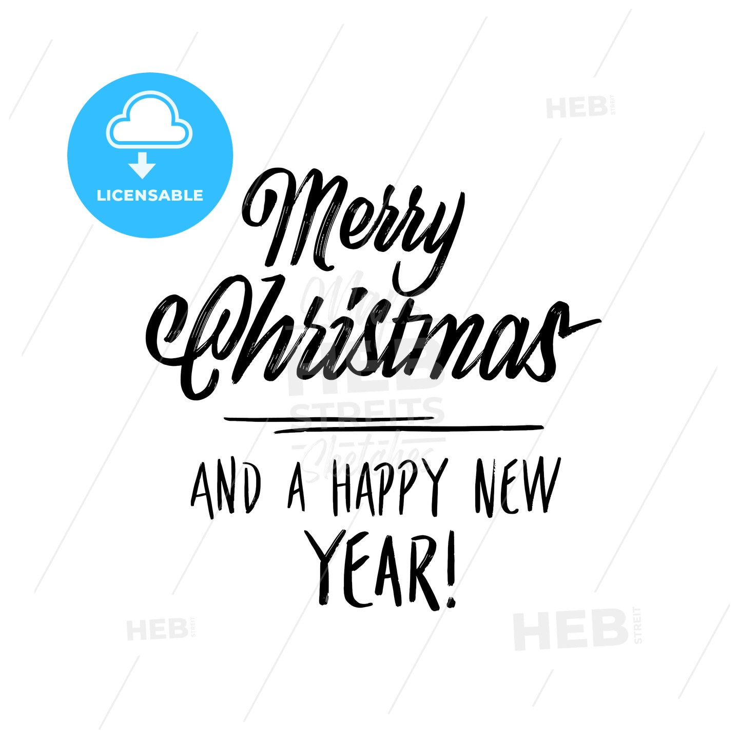 merry christmas new year lettering – instant download