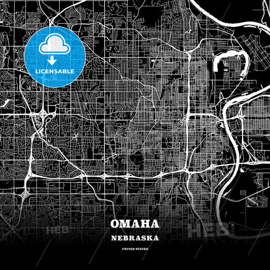 Omaha, Nebraska, USA map