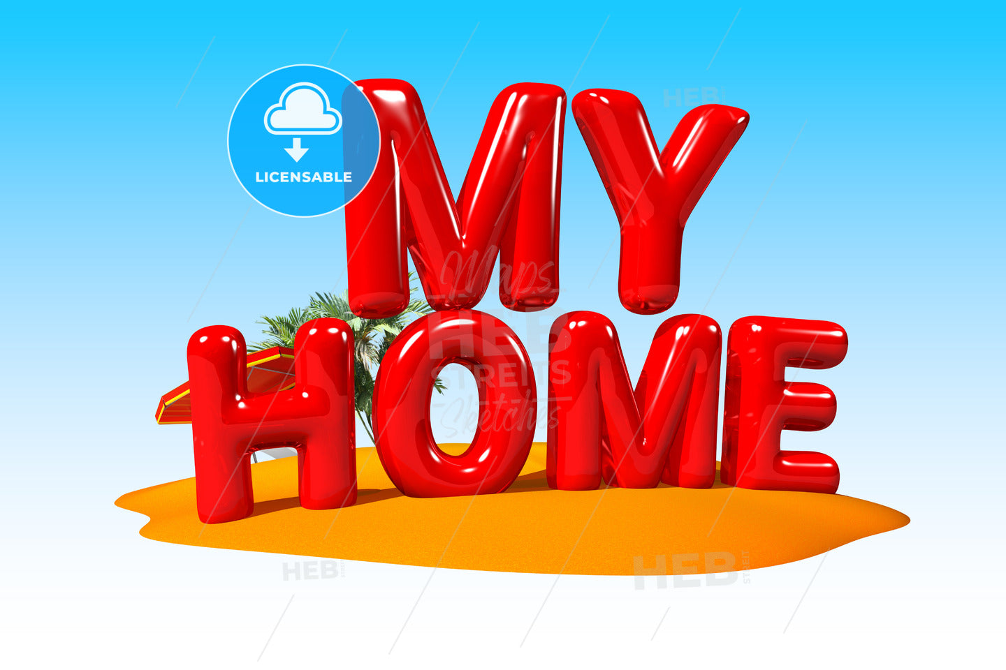 my Home Buzzword on Island – instant download