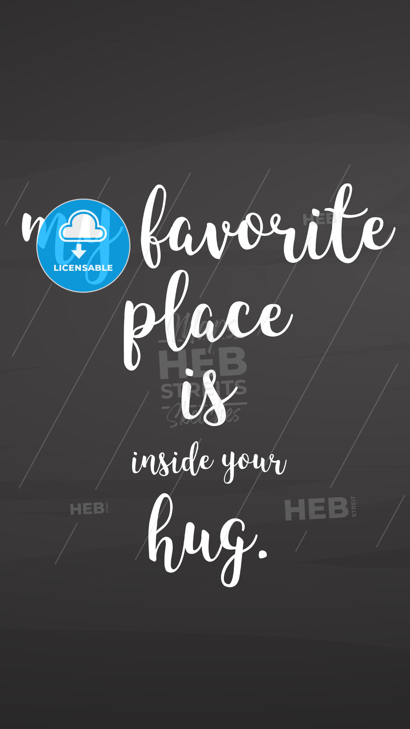 My Favorite Place Lettering On Chalkboard – HEBSTREITS