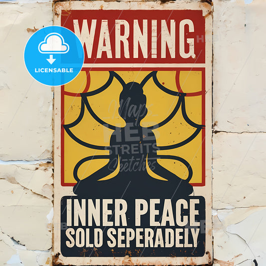 Inner Peace Sold Separately - A Sign On A Wall