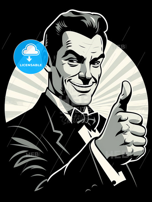 A Man In A Suit Giving A Thumbs Up