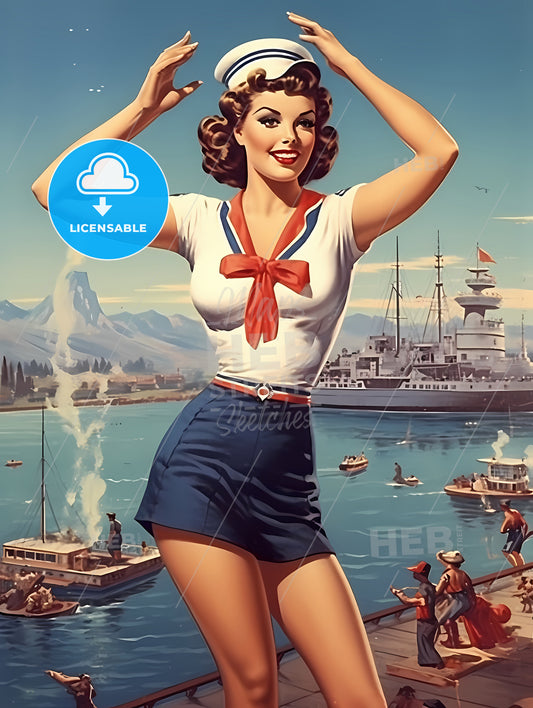 A Woman In A Sailor Outfit