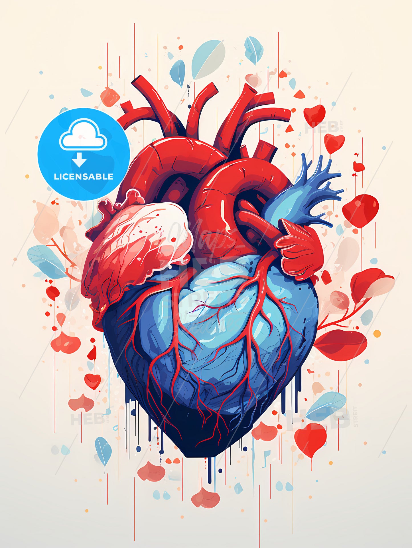 Friendship - A Heart With Red Veins And Veins