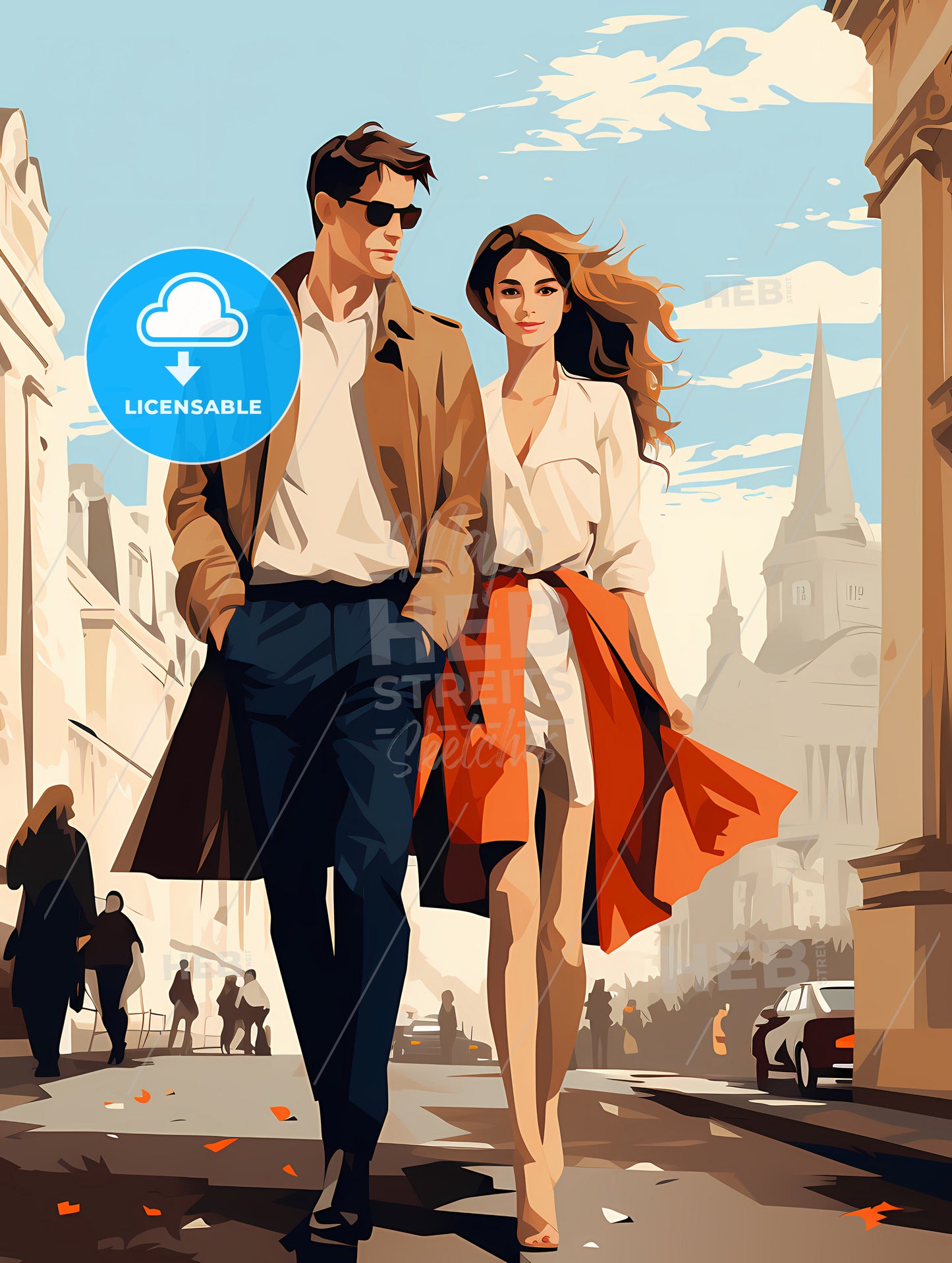 Fashion - A Man And Woman Walking Down A Street