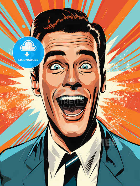 Vintage Advertising - A Man With His Mouth Open