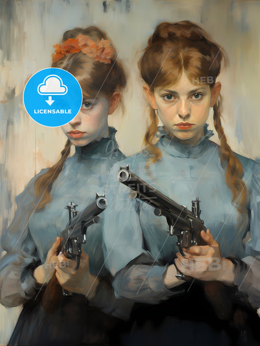The Revolution - A Couple Of Girls Holding Guns