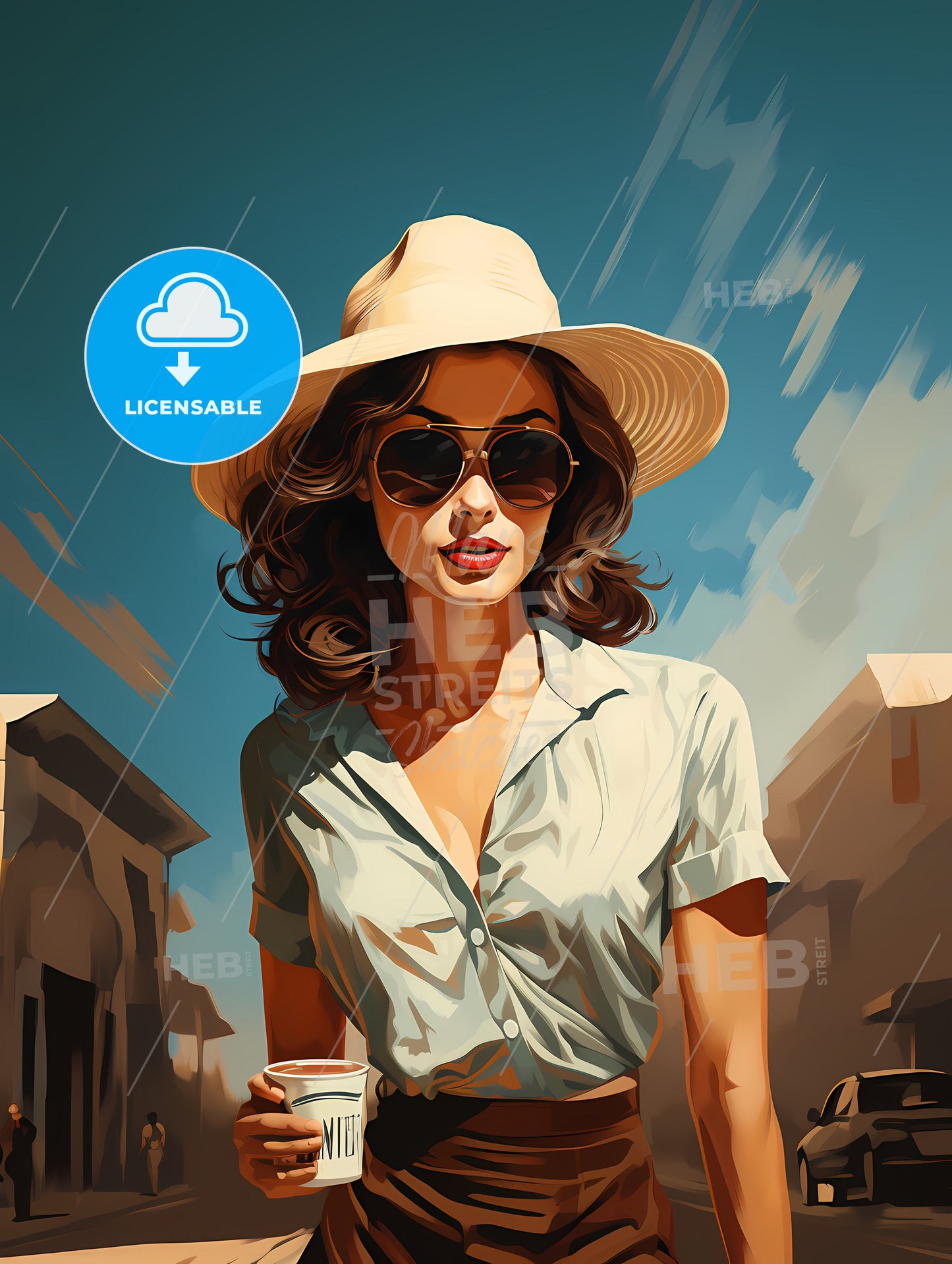 Wanderlust - A Woman Wearing A Hat And Sunglasses