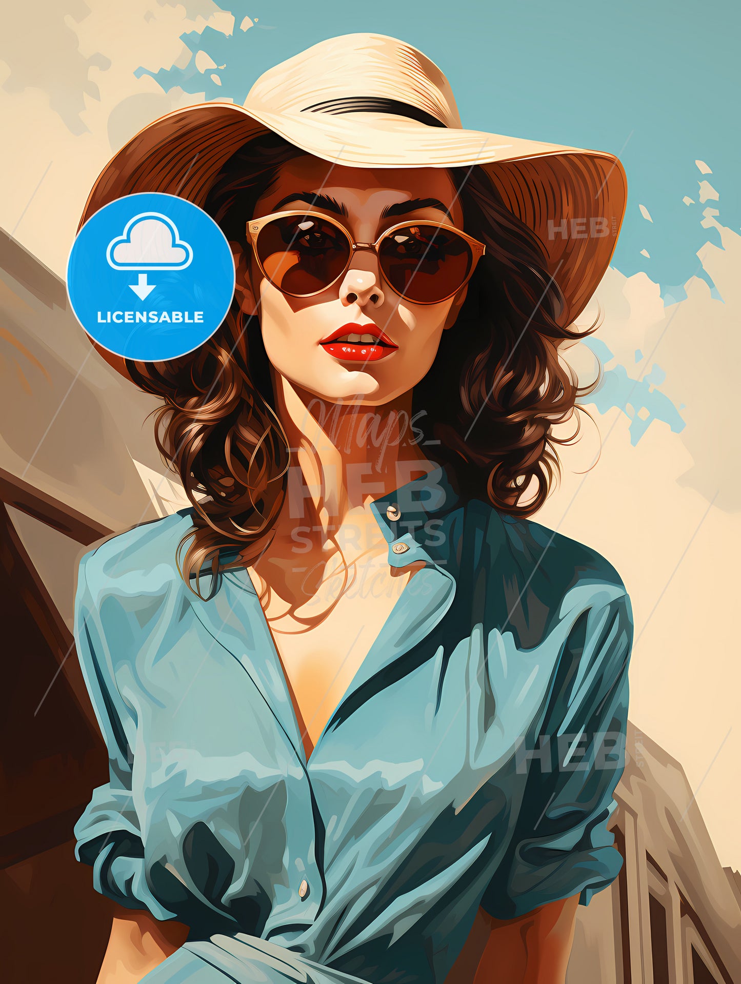 Wanderlust - A Woman Wearing A Hat And Sunglasses