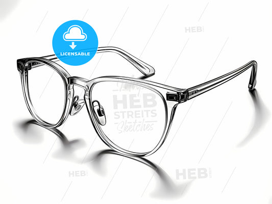 A Pair Of Glasses On A White Background